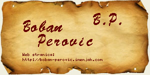 Boban Perović vizit kartica